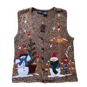 Vintage Ugly Tacky Christmas Sweater Vest